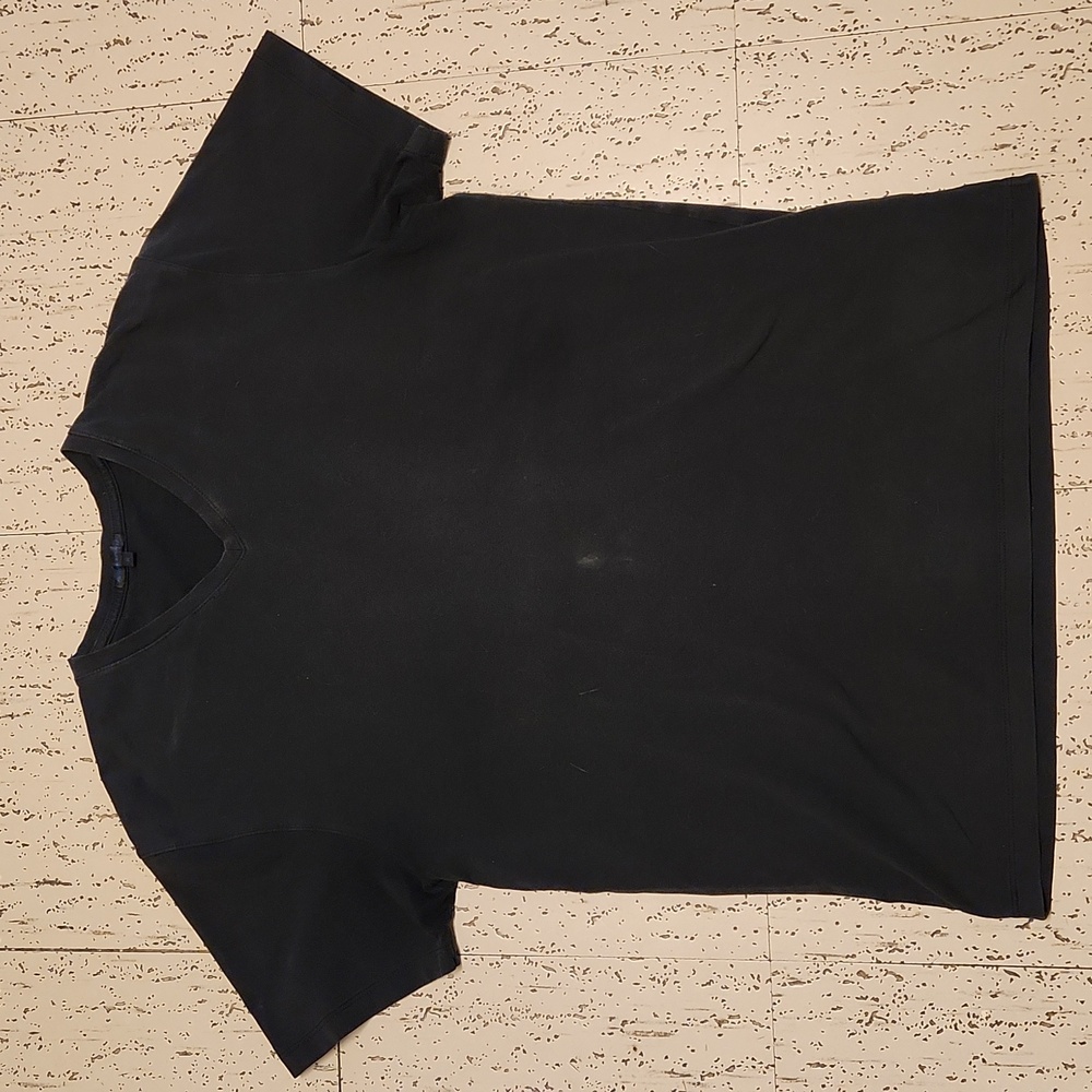 Patrick Assaraf Black Pima Cotton V Neck T-Shirt